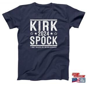Kirk And Spock 2024 Election  Funny Tv Show Scifi Cosplay Fandom Humor Tshirt